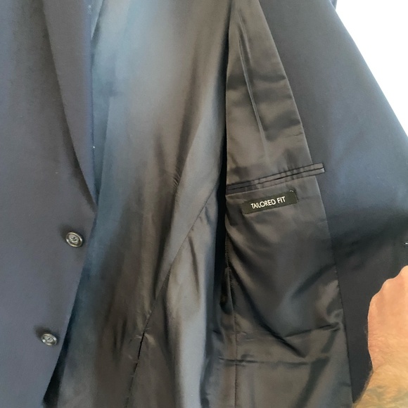 Jos. A Bank Men's Executive Wool Tailored Fit Navy Suit Blazer - 42L - Picture 4 of 6